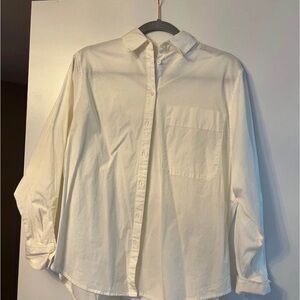 a new day Cream Women’s  Casual Button Down Shirt